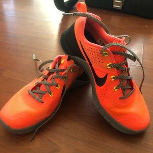 Bright orange Nike Metcon